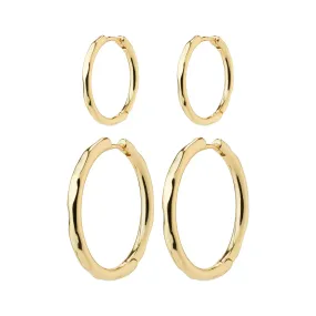 Eve Gold Plated Hoop Set