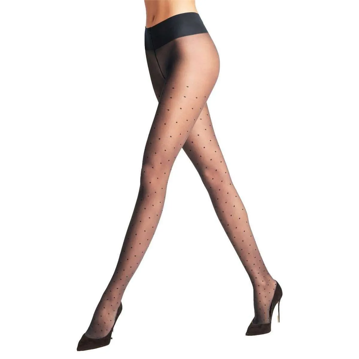 Falke Dot Vitalize 20 Denier Tights - Marine Navy