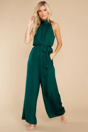 Fancy Fantasies Hunter Green Jumpsuit