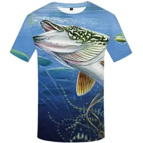 Fish T shirts Men Ocean Tshirts Casual Tracksuits Tshirts Novelty Animal Tshirt Printed Fishinger T-shirts Graphic Short Sleeve