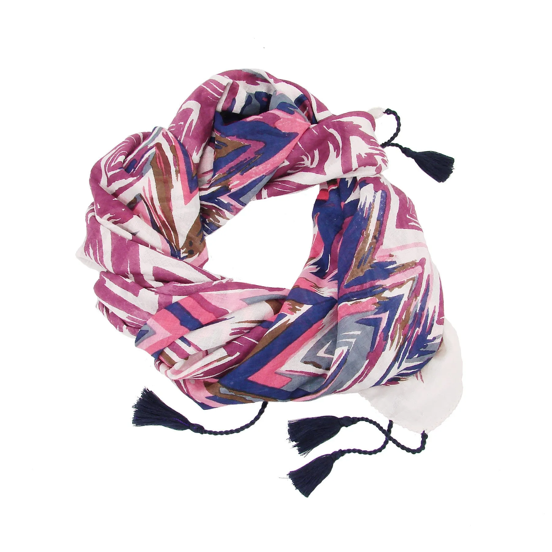 Flamestitch Scarf Pink