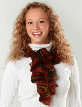 Free Cascading Ruffles Scarf Knit Pattern