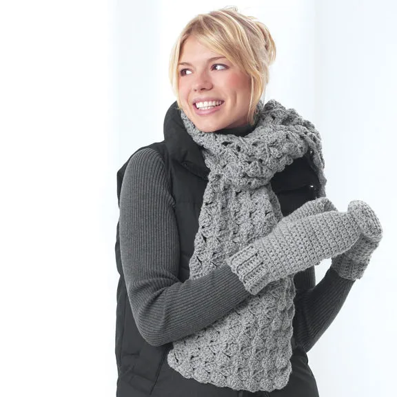 Free Mittens & Scarf Crochet Pattern