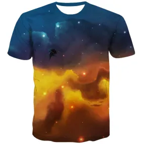 Galaxy T shirts Men Planet T shirts Funny Starry Sky Tshirts Casual Colorful T-shirts 3d Harajuku Tshirts Novelty