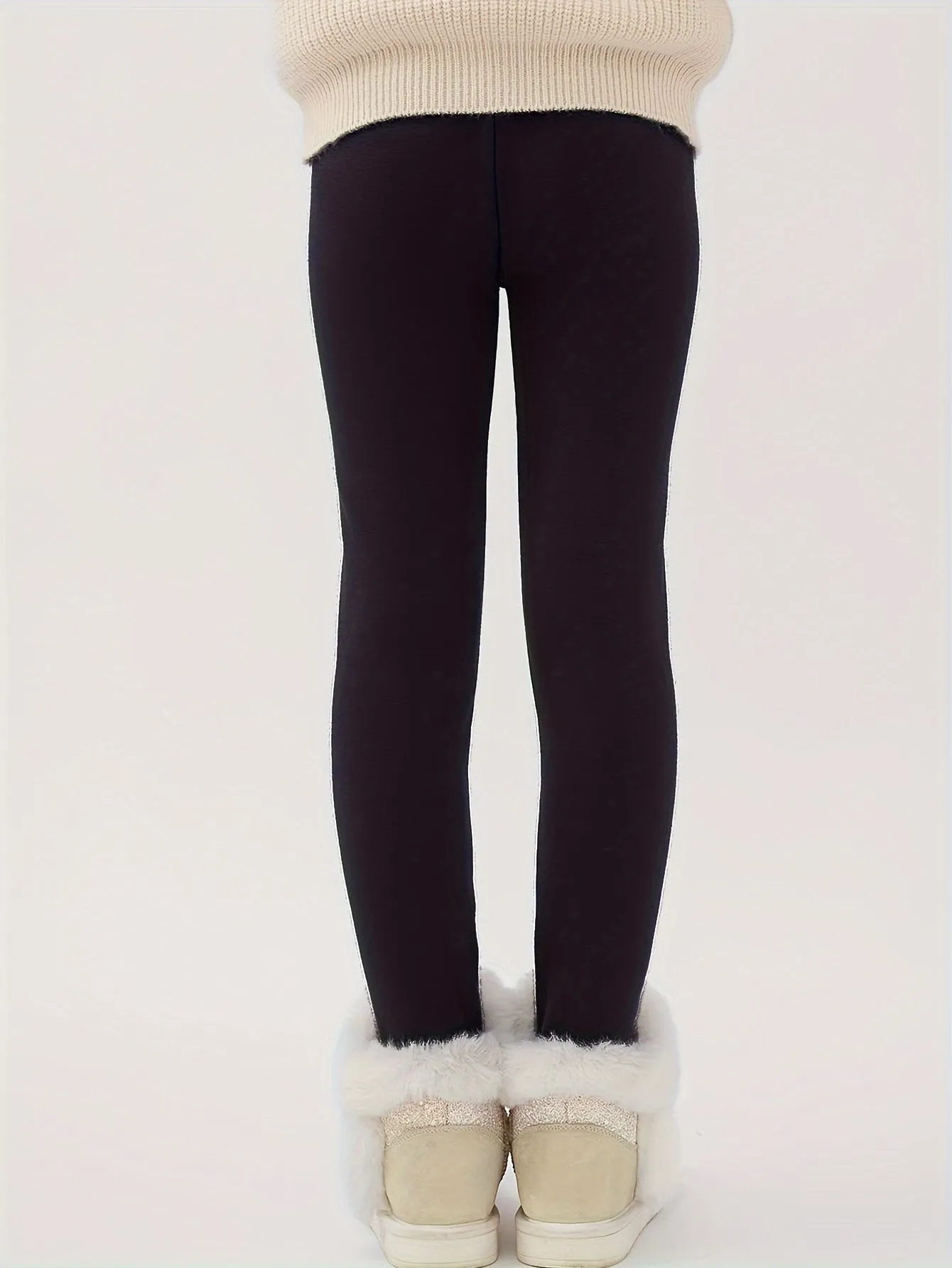 Girls’ 5-Pack Cozy Fleece-Lined Leggings – Perfect for Fall & Winter Daily Wear”