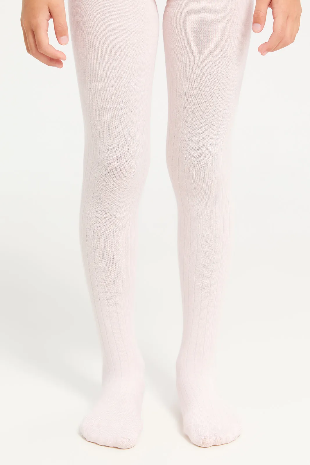 Girls Pink And Grey Tights Set (2 Piece)