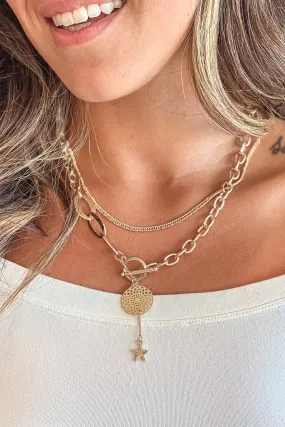 Gold Asymmetric Chunky Chain Necklace