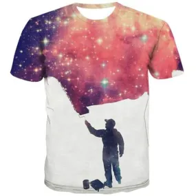 Graffiti T-shirt Men Galaxy Tshirt Anime Character T-shirts 3d Cartoon Tshirts Casual Gothic T-shirts Graphic Short Sleeve