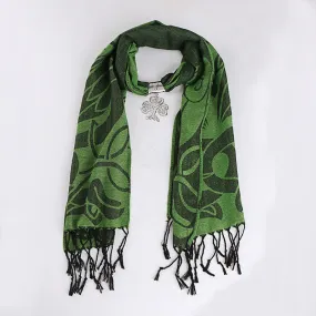 Green Clover Charm Scarf