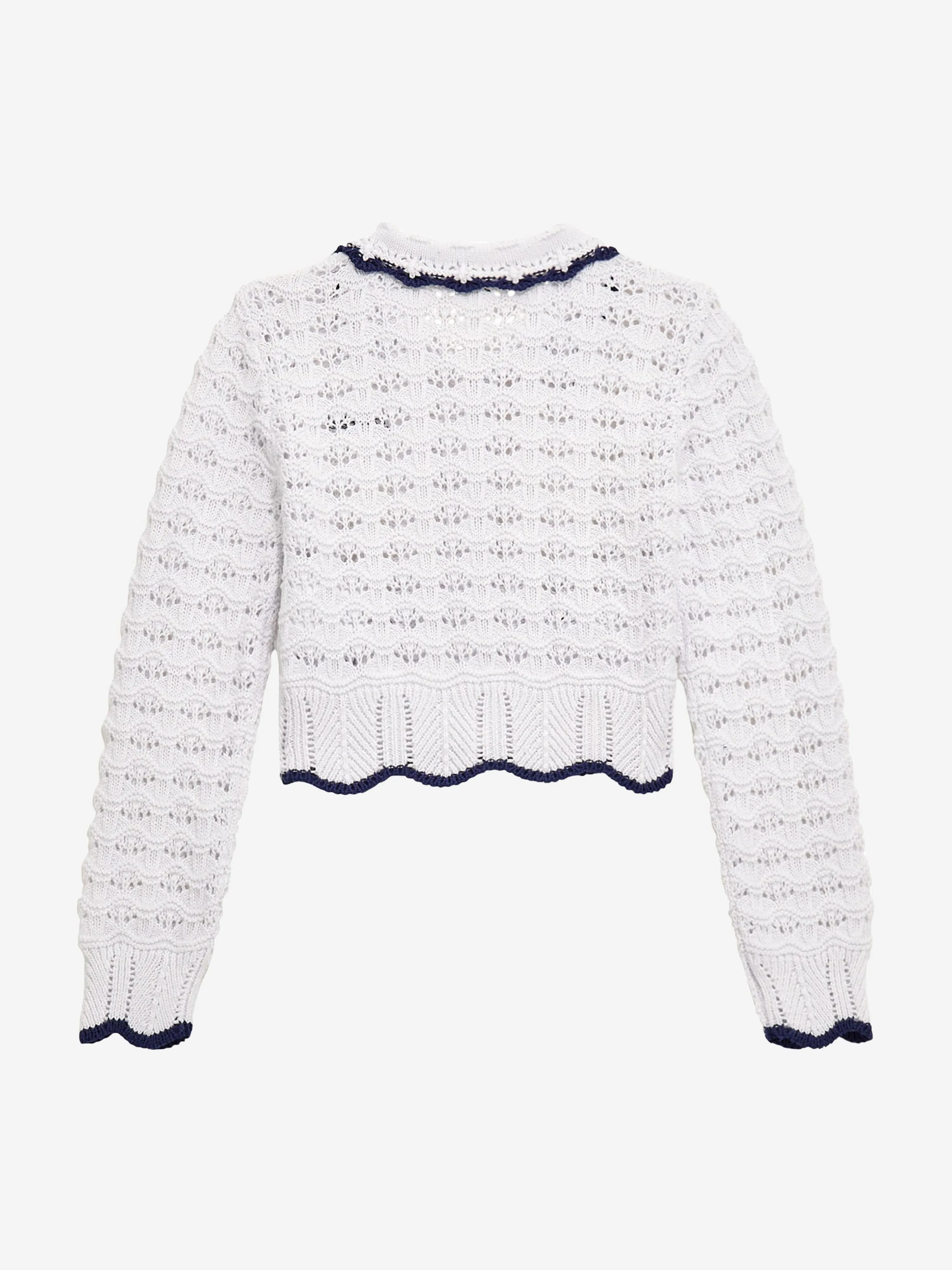 Guess Girls Knitted Cardigan in White