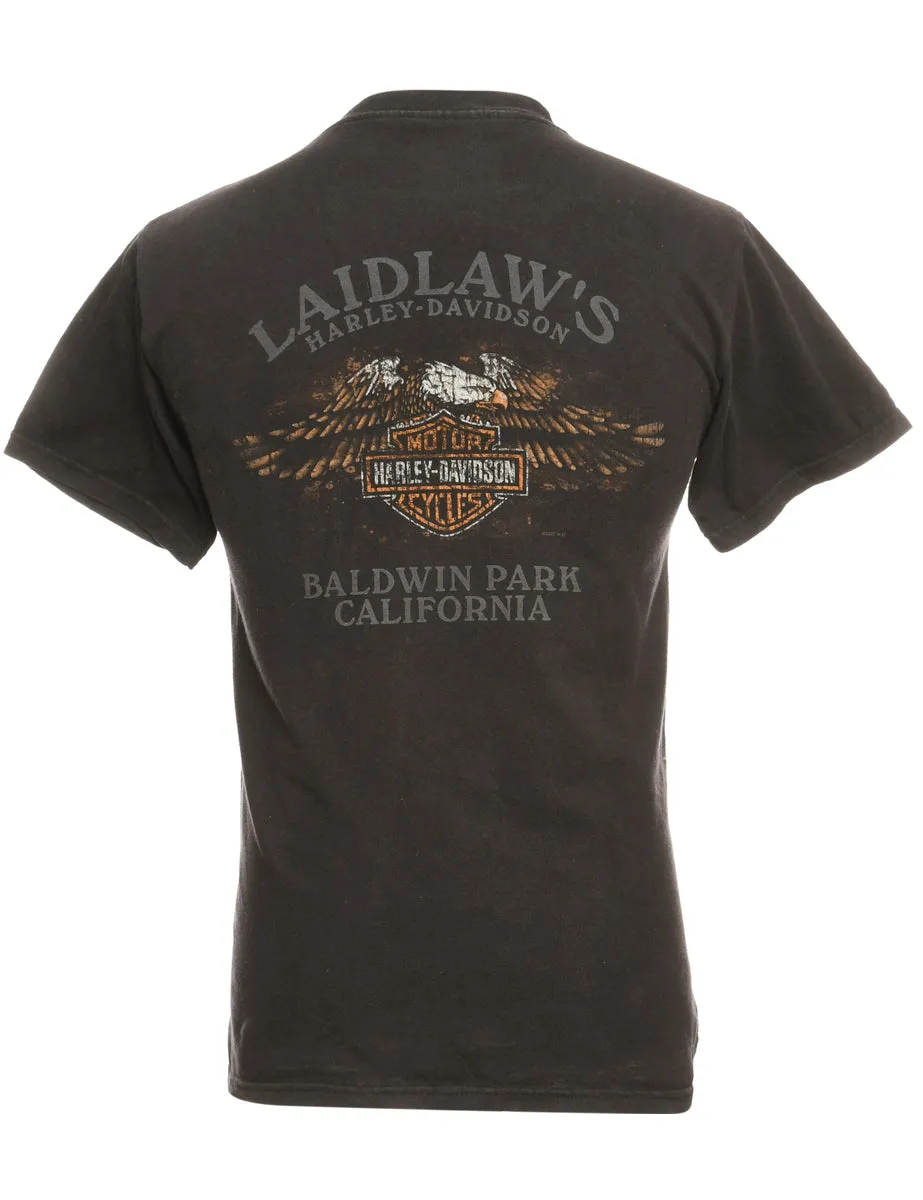 Harley Davidson Black Printed T-shirt - S