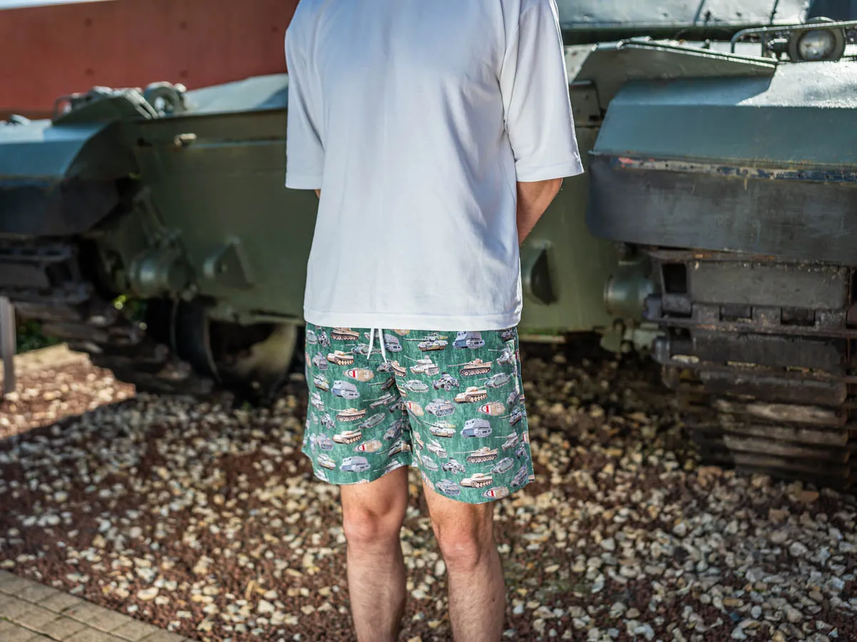 Hawaiian Tank Swim Shorts