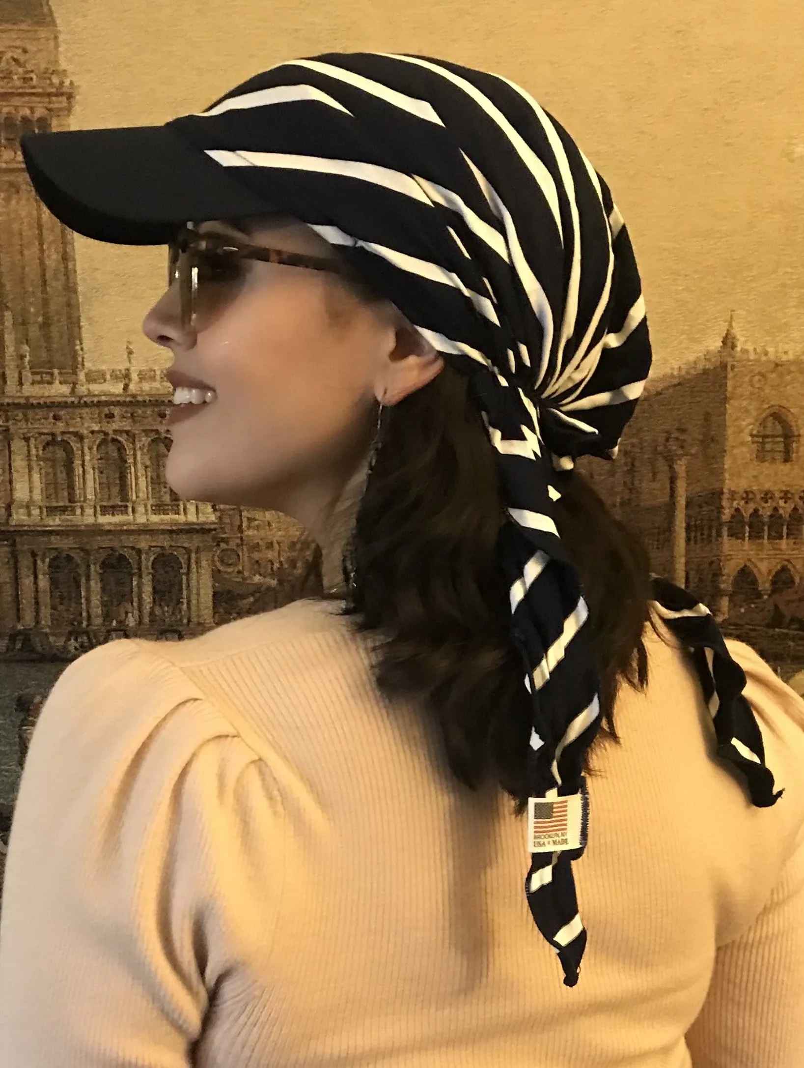 Head Scarf With Brim | Sun Visor Hat Sun Shade Scarf Hair Wrap Hijab Tichel Headgear For Women