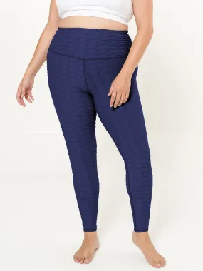 Hi-Rise Leggings - Navy Links Pattern