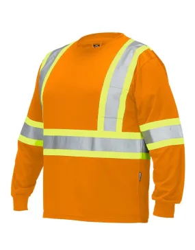 Hi Vis Safety Crew Neck Long Sleeve in Orange