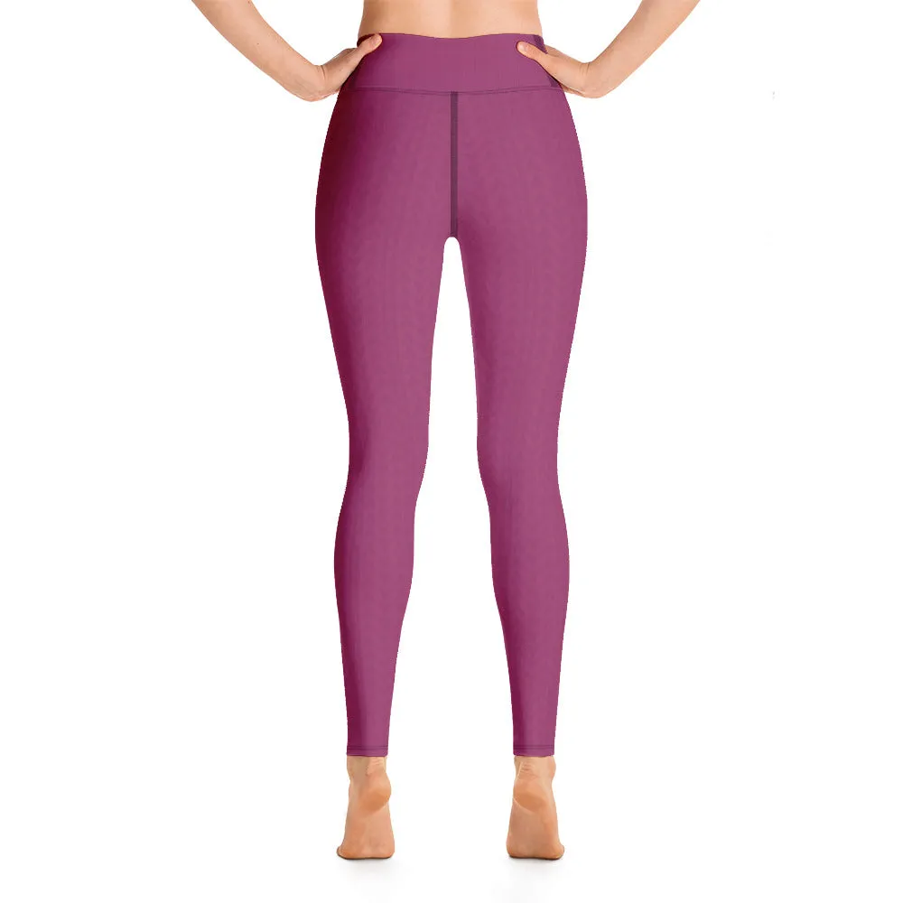 Hibiscus Purple High Waist Leggings