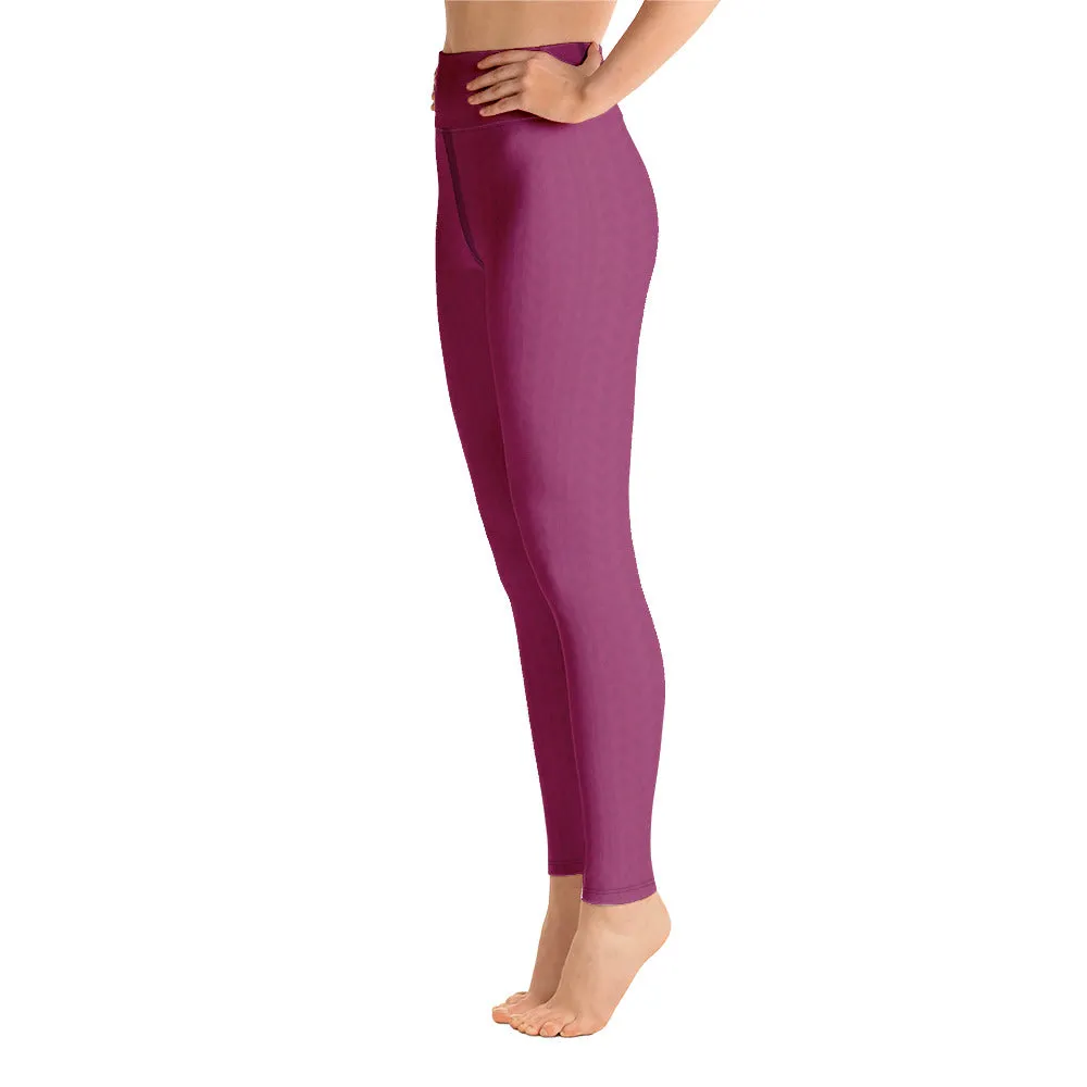 Hibiscus Purple High Waist Leggings