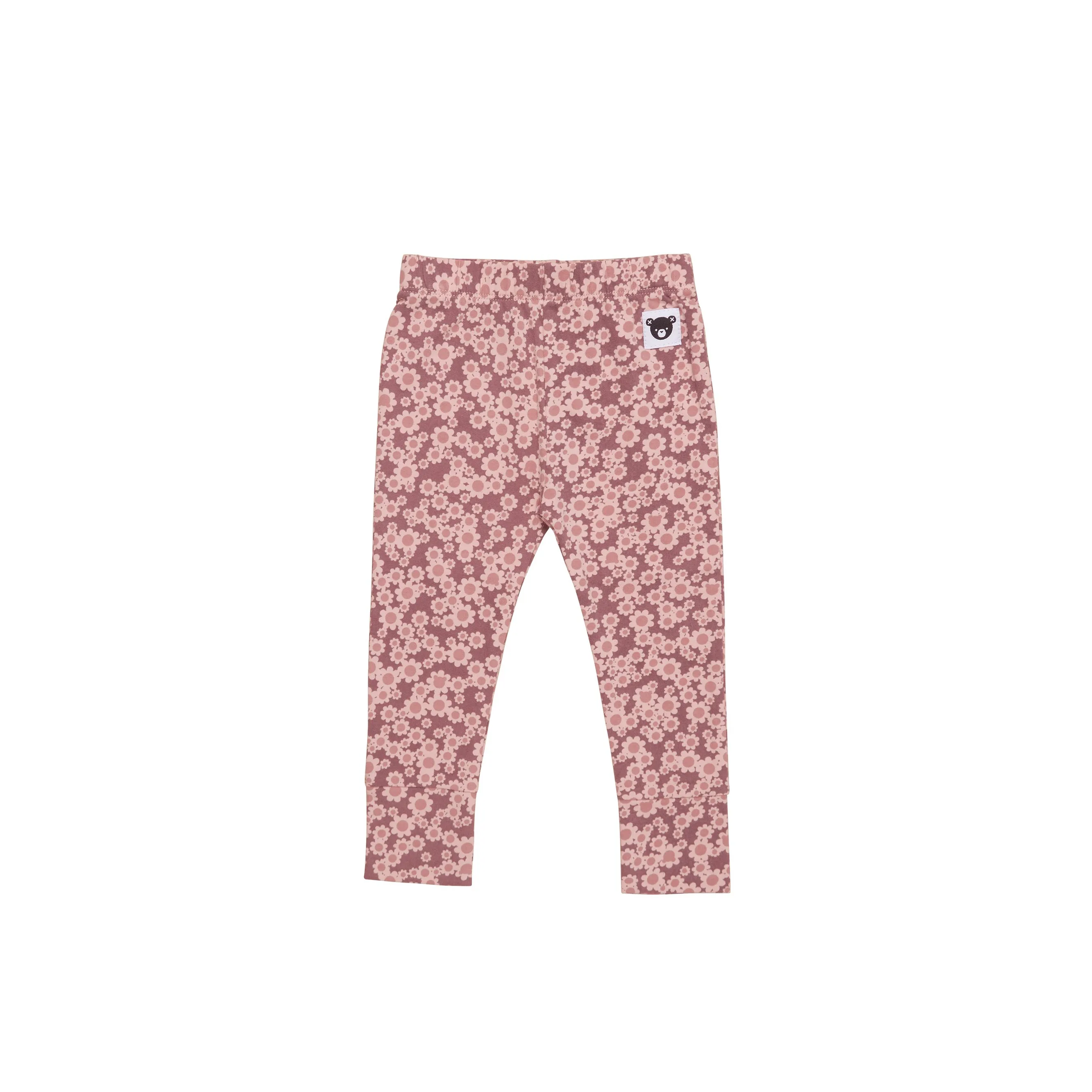 Huxbaby - Flower Bear Leggings - Dusty Plum