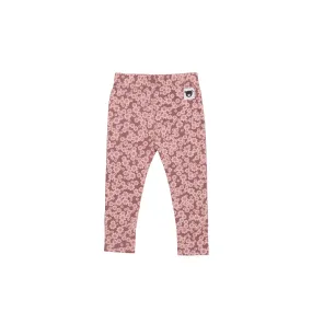 Huxbaby - Flower Bear Leggings - Dusty Plum