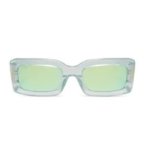 INDY - OPALESCENT TURQUOISE   TURQUOISE ICE MIRROR SUNGLASSES