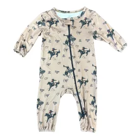 Infant Brown Vintage Bronc Romper