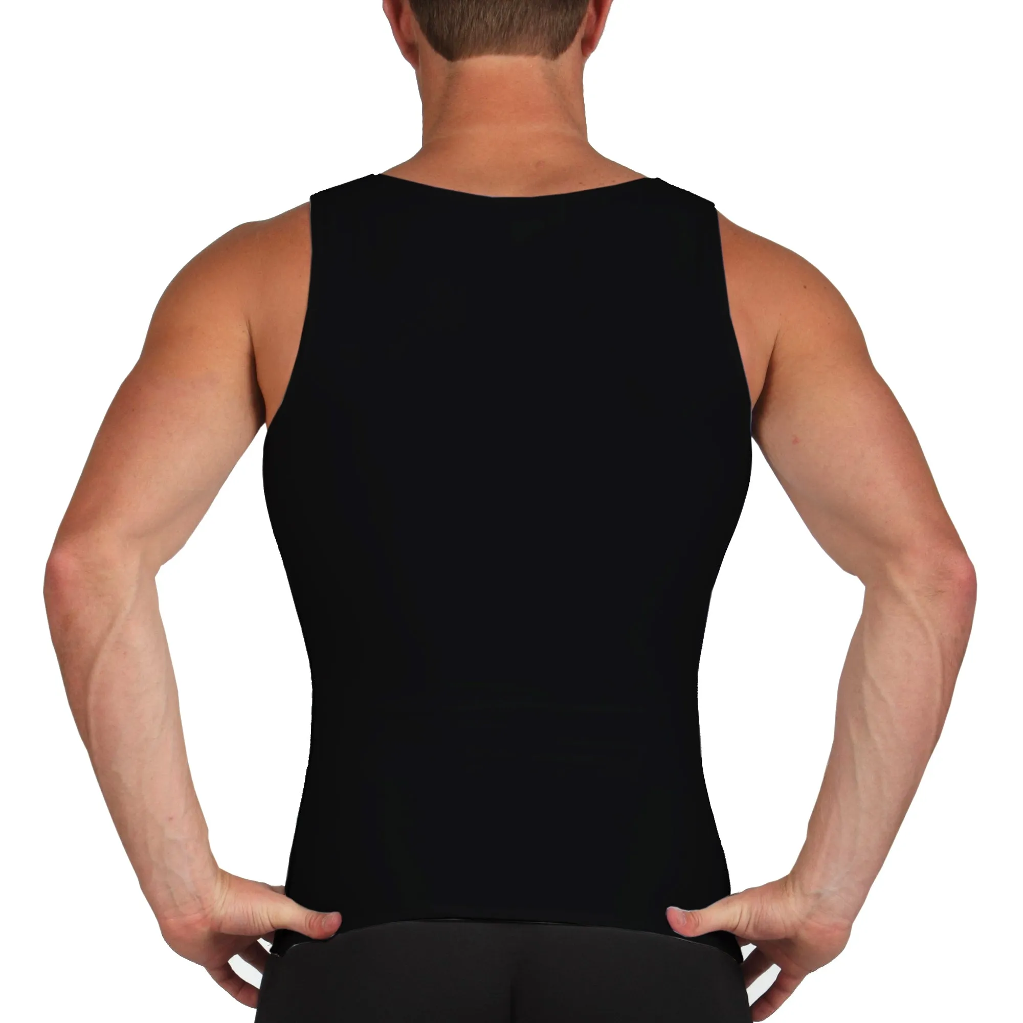 Insta Slim Active Compression Contrast Stitching Muscle Tank MA0221