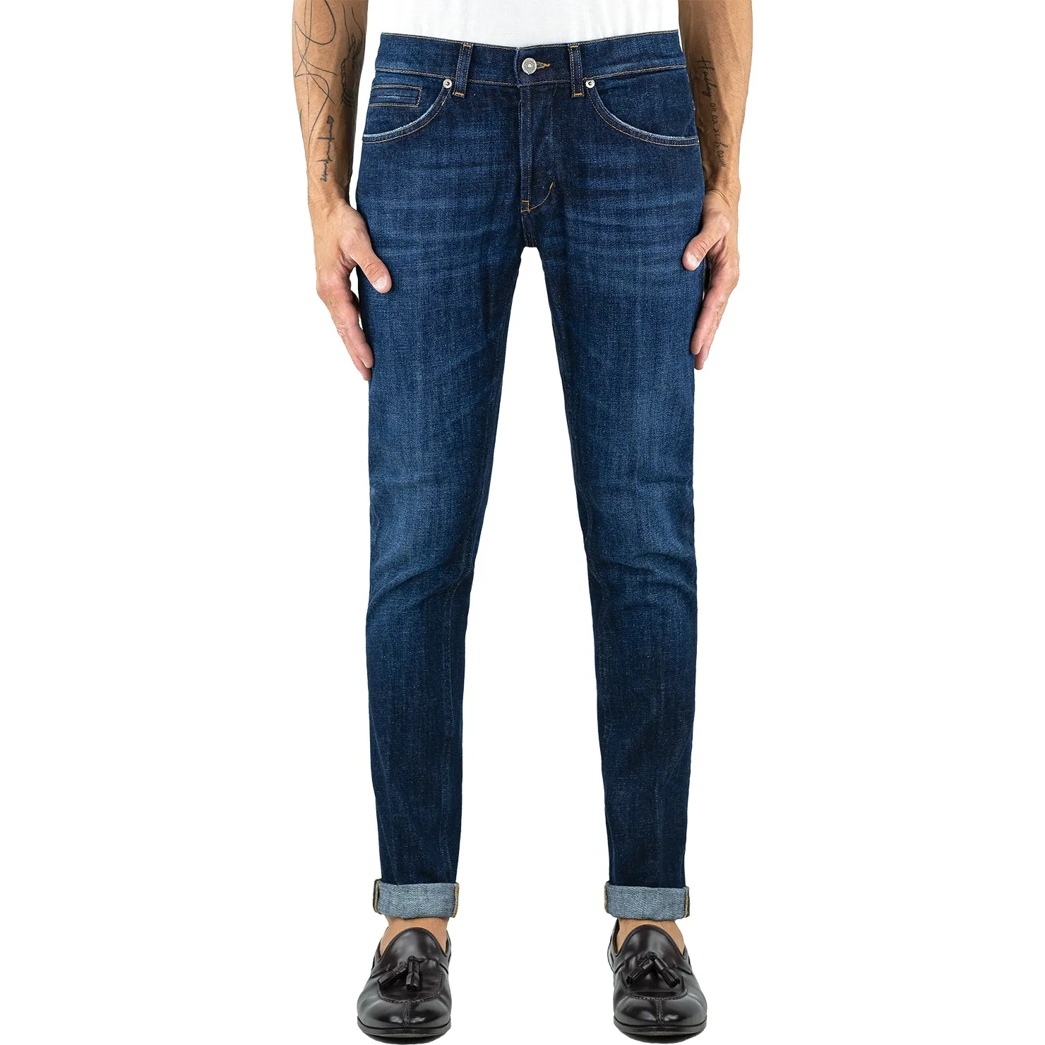 Jeans DONDUP George UP232 in Denim Stretch Lavaggio Scuro