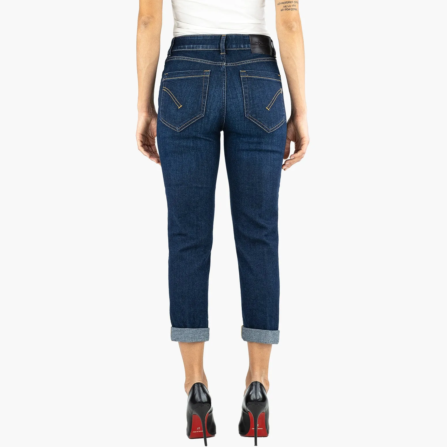 Jeans DONDUP Koons Gioiello in Denim Stretch Lavaggio Medio Scuro