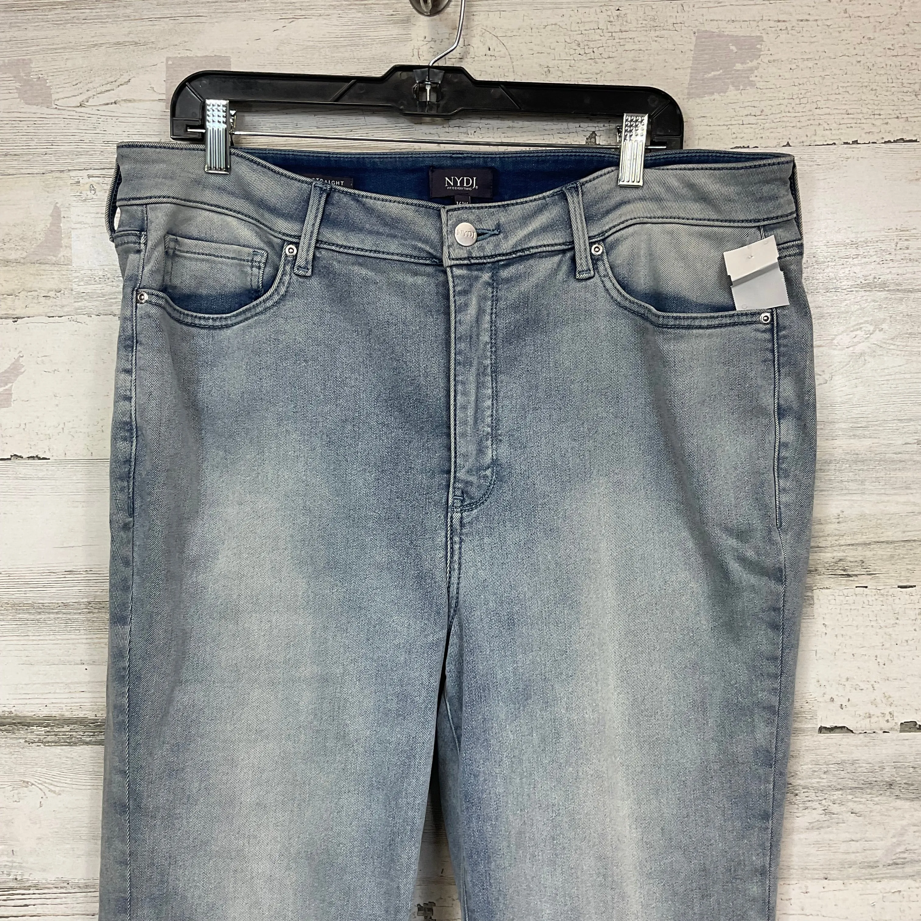 Jeans Straight By Not Your Daughters Jeans In Blue Denim, Size: 16w