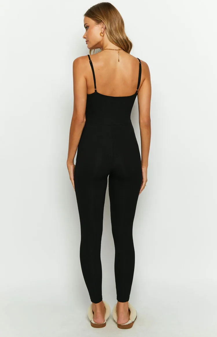 Jenner Black Rib Jumpsuit