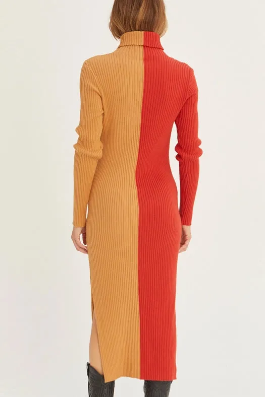 Jodie Colorblock Midi Sweater Dress