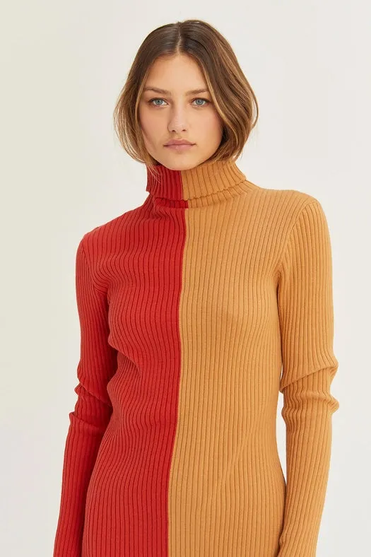 Jodie Colorblock Midi Sweater Dress