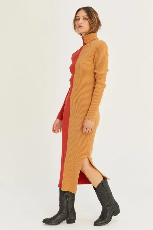 Jodie Colorblock Midi Sweater Dress