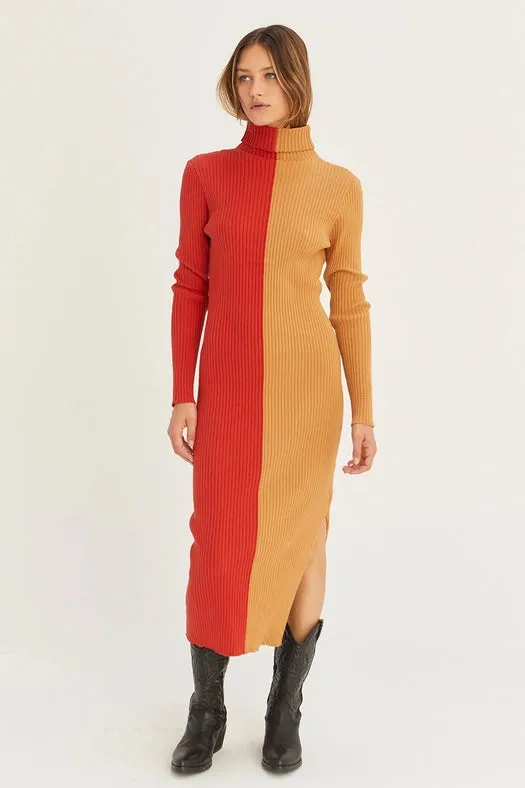 Jodie Colorblock Midi Sweater Dress