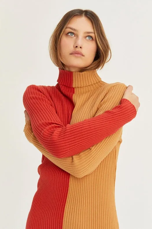 Jodie Colorblock Midi Sweater Dress