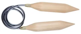 Jumbo Birch Circular Knitting Needles