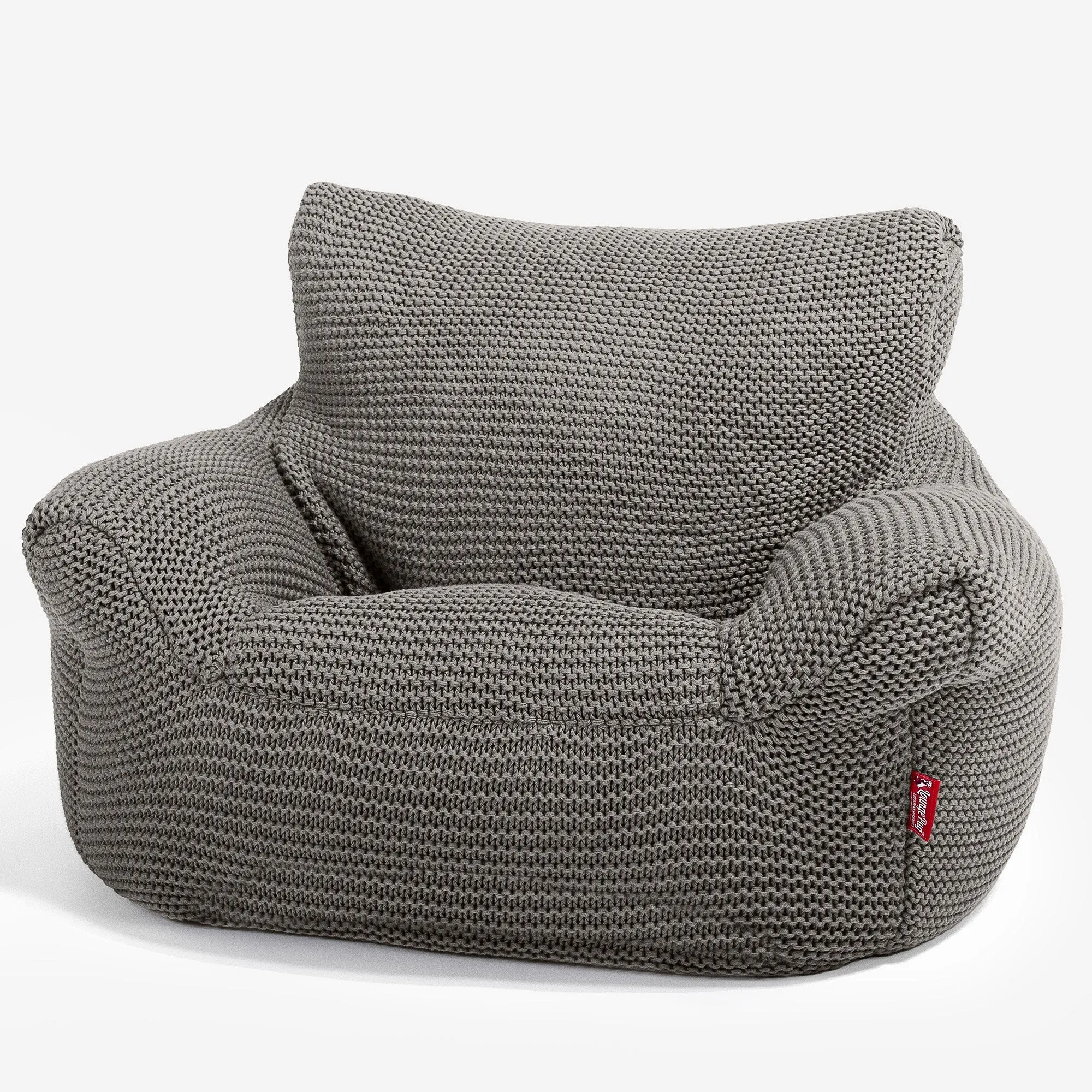 Kids Armchair Bean Bag for Toddlers 1-3 yr - Ellos Knitted Graphite Grey