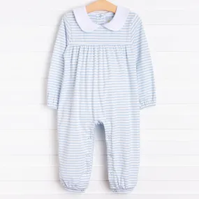 Kingston Romper, Light Blue Stripe