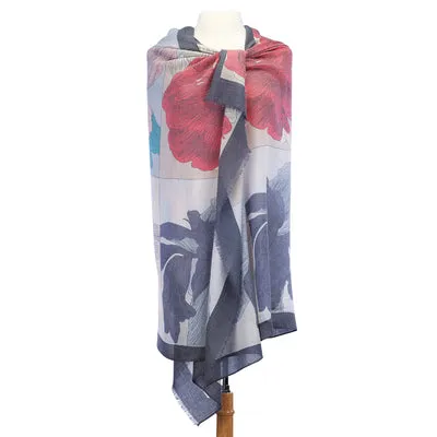 Large Flower Lightweight Scarf