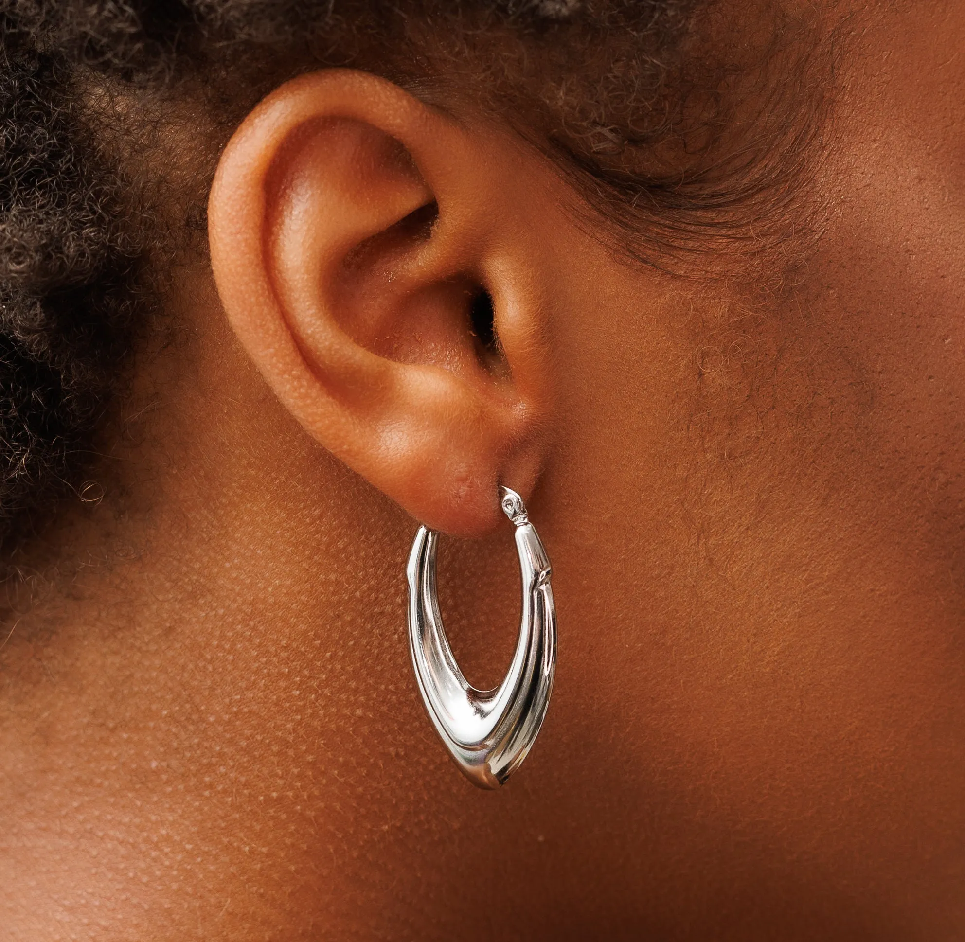 Lightweight Chunky Long V-Shaped Earrings