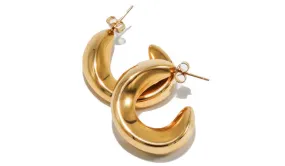 Lightweight Chunky Pointed C-Shaped Earrings