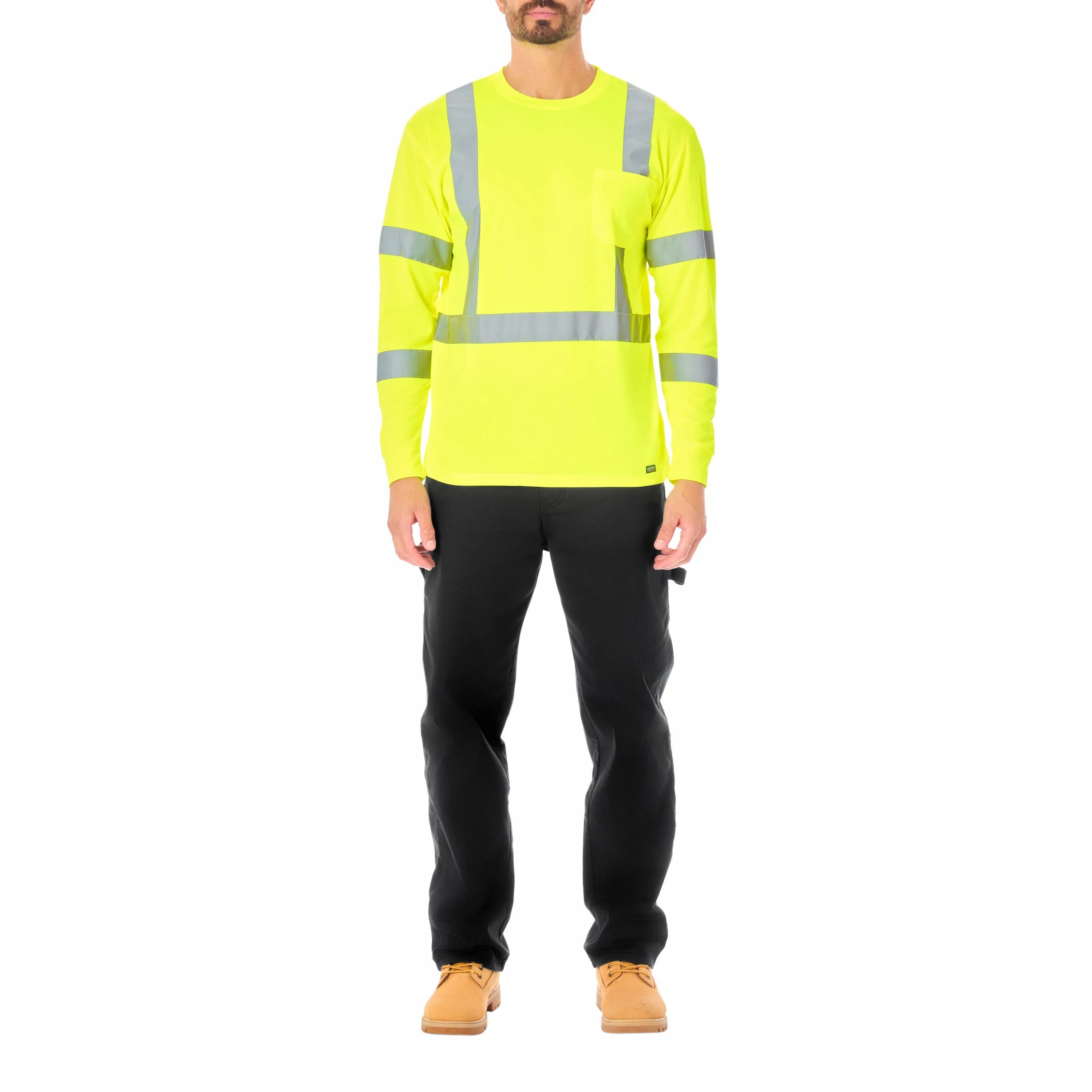 LONG SLEEVE HIGH VISIBILITY REFLECTIVE SAFETY TEE