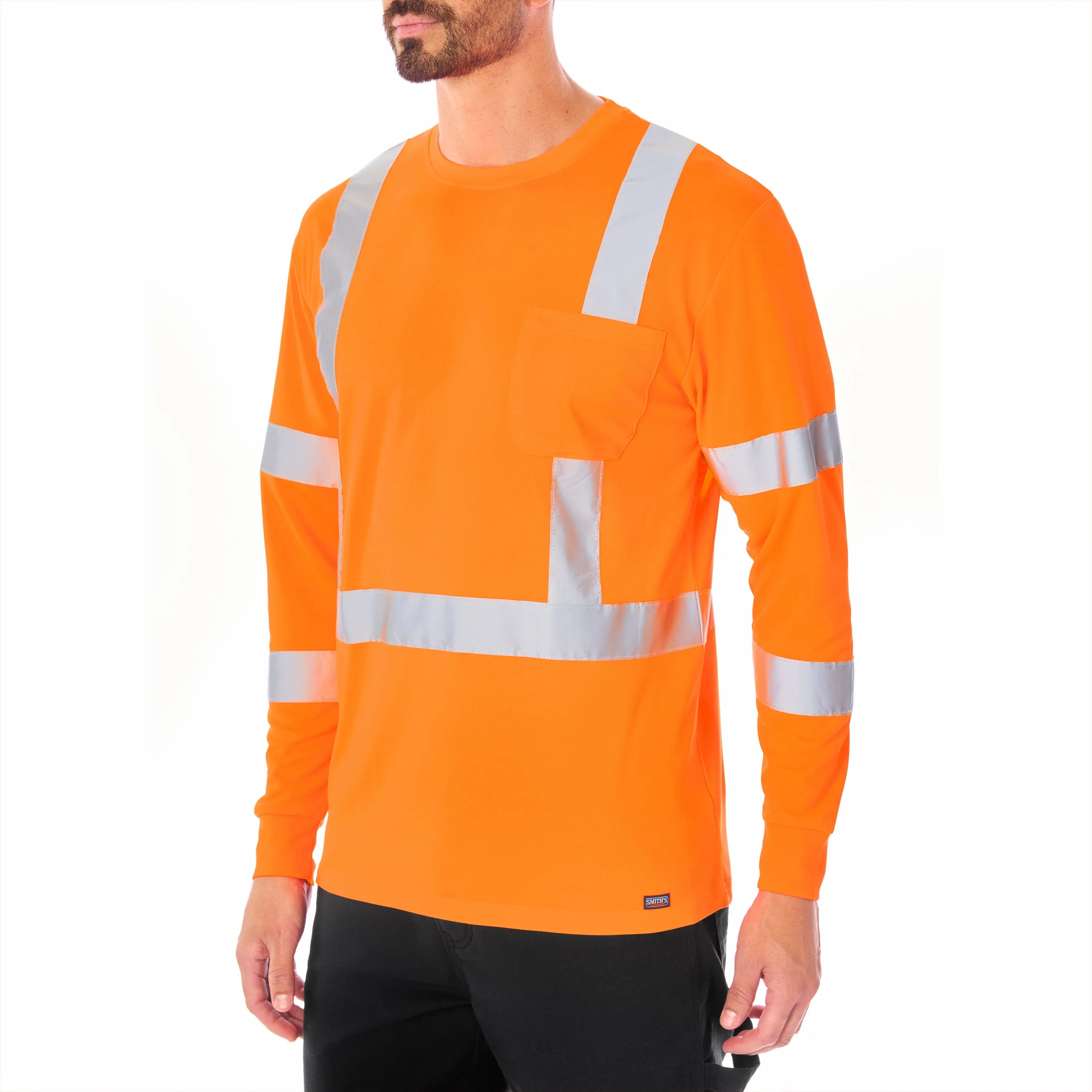 LONG SLEEVE HIGH VISIBILITY REFLECTIVE SAFETY TEE