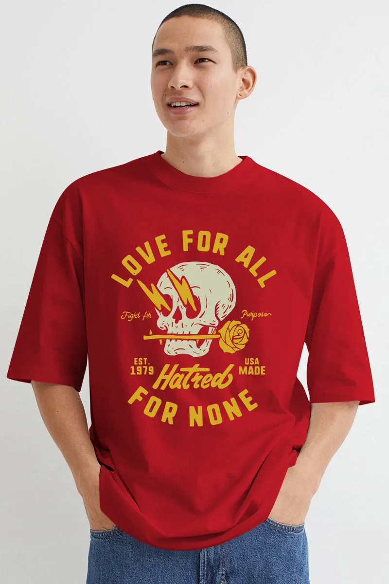 Love for All Red Oversized T-Shirt