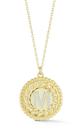 Medallion Initial Pendant Necklace