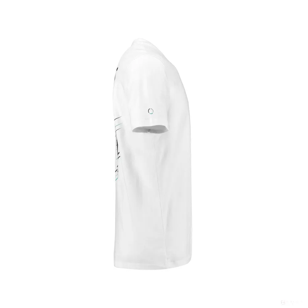 Mercedes T-shirt, Valtteri Bottas 77, White, 2018