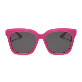 MEREDITH - BRIGHT PINK   GREY SUNGLASSES