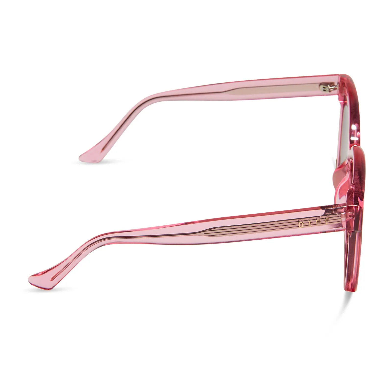 MEREDITH - CANDY PINK CRYSTAL   BROWN GRADIENT SUNGLASSES