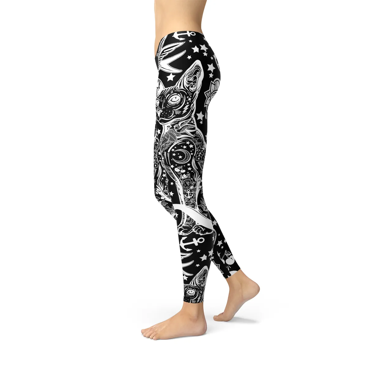 Mystical Cat Women's Active Performance Leggings