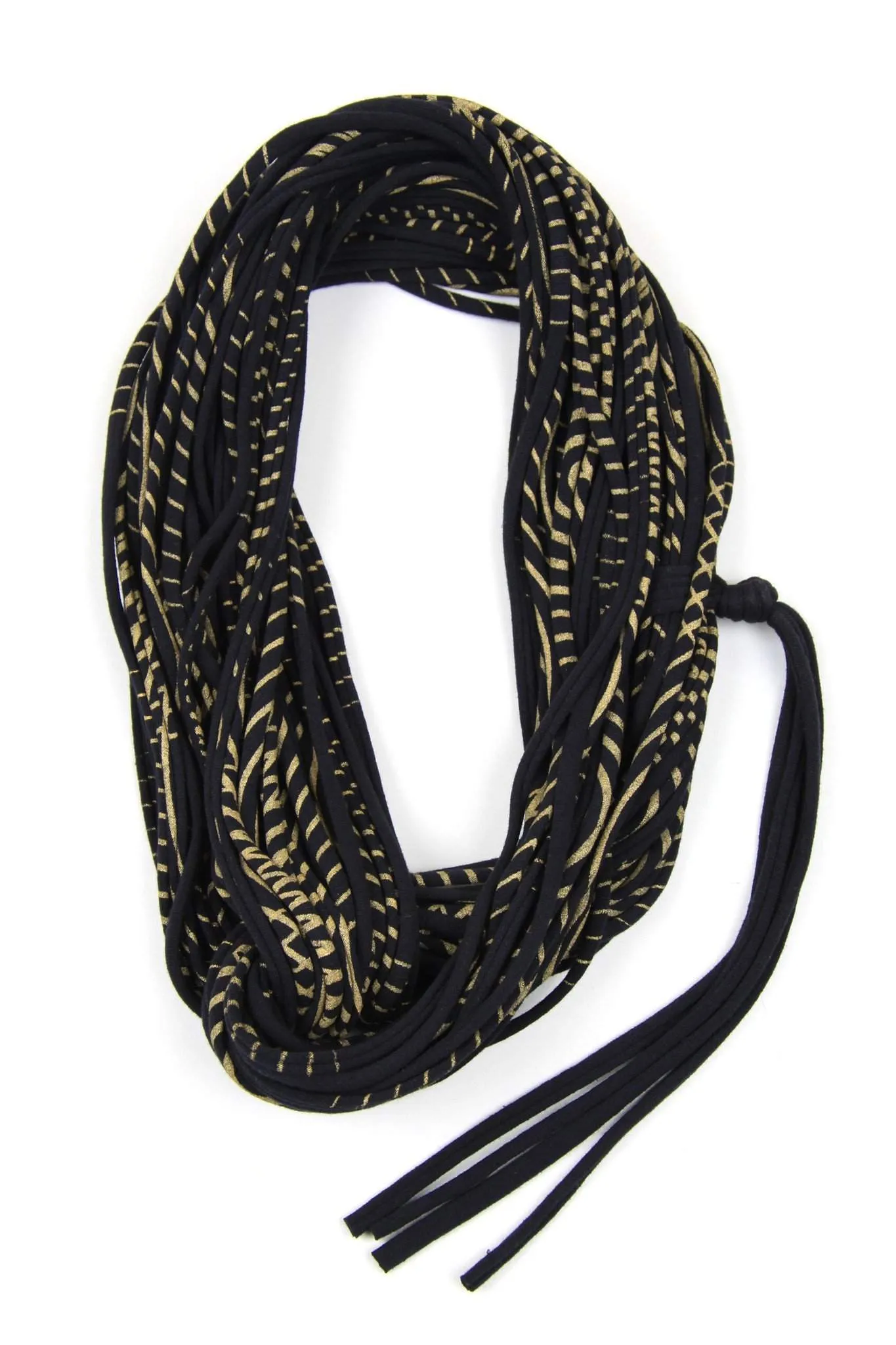 Necklush Infinity Scarf / Black & Gold / Unisex